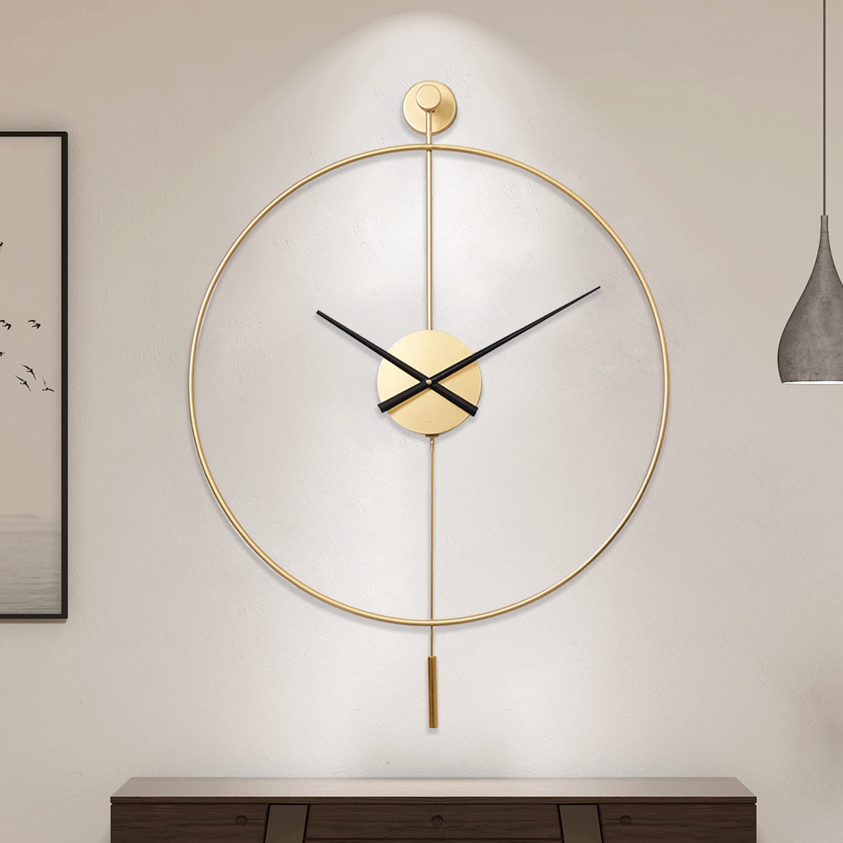 Amazon.com: YISITEONE Classical Large Decorative Wall Clock with
